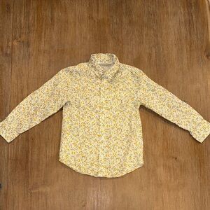 H&M Kids Yellow Floral Button Down Shirt